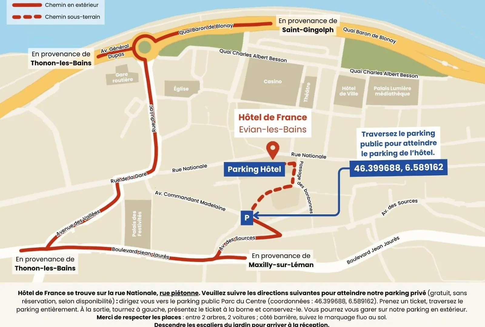 **  Hotel De France Contact-Hotel Évian-les-Bains Frankreich